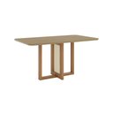 Ver imagem 5 de Conjunto Mesa de Jantar Natalí com Vidro e 6 Cadeiras Milla Plus Henn - Nature/corano Caramelo/creme