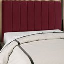 Ver imagem 2 de Cabeceira Casal 140cm Arlla Suede Vinho Rm