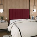 Ver imagem 6 de Cabeceira Casal 140cm Arlla Suede Vinho Rm