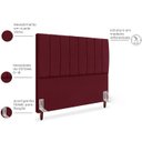 Ver imagem 3 de Cabeceira Casal 140cm Arlla Suede Vinho Rm