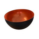 Ver imagem 3 de Pendente Meia Bola Cúpula Preto Com Cobre Luminária Lustre