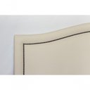 Ver imagem 4 de Cabeceira Queen Curva Luxo 160x60 Courino Off White - Tachas Fumê