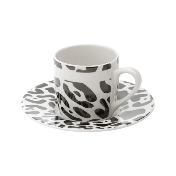 Conjunto 6 Xícaras de Café de Porcelana Animal Print 90 ml - 3