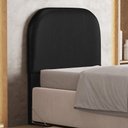 Ver imagem 1 de Cabeceira Cama Box 100cm Orgânica Lanna W01 Couríssimo Preto - Lyam Decor
