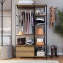 Ver imagem 2 de Closet Guarda Roupas Aberto Estilo Industrial Armário
