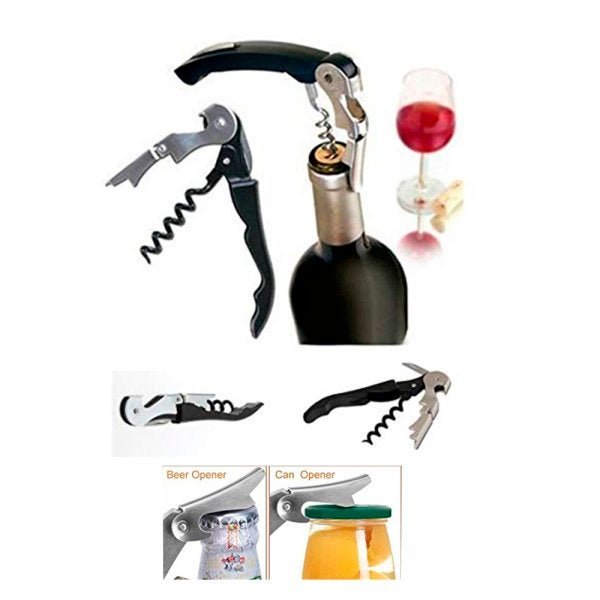 Kit para Vinho Aço Inox e Bottle Shape - 3 Peças - 5