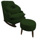 Ver imagem 1 de Kit Amamentação com Balanço Suede Verde - Dominic Decor Lille