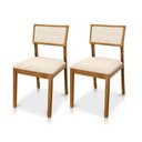 Ver imagem 1 de Kit 02 Cadeiras de Jantar e Living Millie Estofada Linho - Desk Design