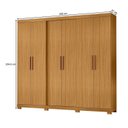 Ver imagem 3 de Guarda-Roupa Casal 6 Portas 4 Gaveta com Pés San Francisco Marrom/Carvalho Americano
