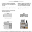 Ver imagem 3 de Kit Armário de Cozinha Aéreo 93cm com Balcão Multiuso Fruteira Multimóveis Mp2283 Branco