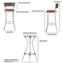 Ver imagem 2 de Jogo de Mesa Bistrô com Tampo de Vidro Redondo 4 Banquetas em Alumínio e Fibra Sintética Argila