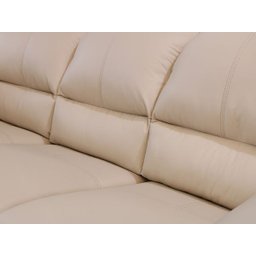 Conjunto de Sofá de Couro Floyde 3 e 2 Lugares - Manteiga - 8