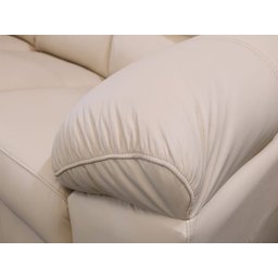 Conjunto de Sofá de Couro Floyde 3 e 2 Lugares - Manteiga - 9