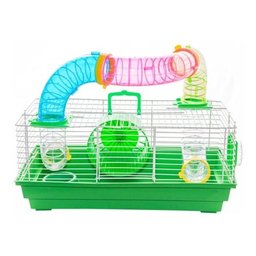 Gaiola Hamster Bragança com Tubos Labirinto 1 Andar Cor Vermelha - 3