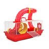 Gaiola Hamster Bragança com Tubos Labirinto 1 Andar Cor Vermelha - 1