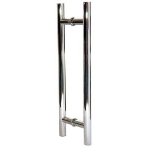 Puxador de Porta Inox Sobrepor Stanfer 730 - 400 Mm Inox Polido