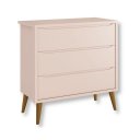 Ver imagem 2 de Cômoda Infantil 3 Gavetas Retrô Rosa Theo Madeira