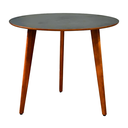 Ver imagem 1 de Mesa de Jantar Redonda Júlia de 90cm Preta - Pés em Madeira Maciça