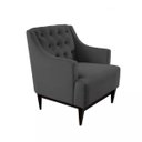 Ver imagem 2 de Kit 2 Poltronas Decorativa Clássica Capitonê Suede Preto - Ds Móveis