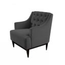 Ver imagem 4 de Kit 2 Poltronas Decorativa Clássica Capitonê Suede Preto - Ds Móveis