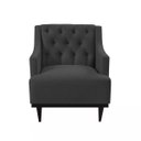 Ver imagem 3 de Kit 2 Poltronas Decorativa Clássica Capitonê Suede Preto - Ds Móveis
