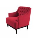 Ver imagem 4 de Kit 2 Poltronas Decorativa Clássica Capitonê Suede Vermelho - Ds Móveis