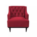 Ver imagem 3 de Kit 2 Poltronas Decorativa Clássica Capitonê Suede Vermelho - Ds Móveis