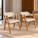 Ver imagem 1 de Kit 2 Lux em Linho Marfim Design Sofisticado Detalhes com Cordas Trabalho Manual