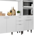 Ver imagem 6 de Armário de Cozinha com Tampo Cp02 180cm Pérola Branco Z34 - Mpozenato