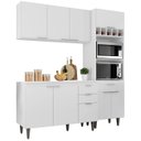 Ver imagem 2 de Armário de Cozinha com Tampo Cp02 180cm Pérola Branco Z34 - Mpozenato