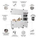Ver imagem 3 de Armário de Cozinha com Tampo Cp02 180cm Pérola Branco Z34 - Mpozenato