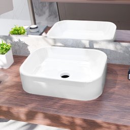 Cuba Pia para Banheiro Lavabo Apoio Sobrepor Arredondada - 6