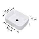 Ver imagem 2 de Cuba Pia para Banheiro Lavabo Apoio Sobrepor Arredondada