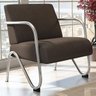Kit 2 Poltronas Sabrina com Braço Cromado Aço Corino Marrom - Ds Móveis - 2