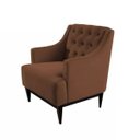 Ver imagem 4 de Kit 2 Poltronas Decorativa Clássica Capitonê Suede Marrom - Ds Móveis