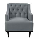 Ver imagem 3 de Kit 2 Poltronas Decorativa Clássica Capitonê Suede Cinza - Ds Móveis