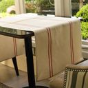 Ver imagem 2 de Trilho de Mesa Juliana - Algodão, Dupla Listra Vermelha, 50x120cm