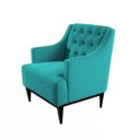 Ver imagem 4 de Kit 2 Poltronas Decorativa Clássica Capitonê Suede Azul Tiffany - Ds Móveis