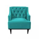 Ver imagem 3 de Kit 2 Poltronas Decorativa Clássica Capitonê Suede Azul Tiffany - Ds Móveis