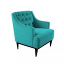 Ver imagem 2 de Kit 2 Poltronas Decorativa Clássica Capitonê Suede Azul Tiffany - Ds Móveis