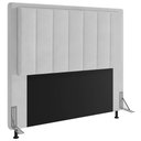 Ver imagem 1 de Cabeceira Cama Box Queen Veneza 160 Cm Sintético MV Estofados Branco