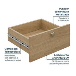 Guarda Roupa 8 Módulos 10 Portas 6 Gavetas Frame Cabecasa MadeiraMadeira   - 6