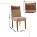 Ver imagem 3 de Mesa de Jantar Eloise 180cm Tampo Mdf Vidro com 6 Cadeiras Andes Moderna Mobília