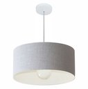 Ver imagem 1 de Lustre Pendente Cilíndrico Vivare Md-4052 Cúpula em Tecido 50x21cm - Bivolt - Rustico Cinza - Bivolt