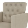 Poltrona Decorativa Pés Palito Nina Encosto Estilo Capitonê Bege - DS Móveis - 2