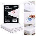 Ver imagem 1 de Capa Protetora Colchao Queen Impermeavel 158x198 Ate 30cm Altura com Elastico Protecao Cama