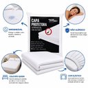 Ver imagem 2 de Capa Protetora Colchao Queen Impermeavel 158x198 Ate 30cm Altura com Elastico Protecao Cama