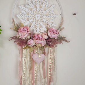 Mandala Crochê Rosa 90x47