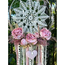 Mandala Crochê Rosa 90x47 - 6