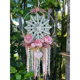 Mandala Crochê Rosa 90x47 - 2